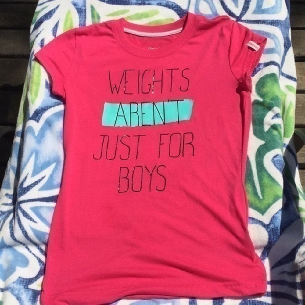 REEBOK WEIGHT LIFTING WORKOUT STATEMENT SHIRT XS